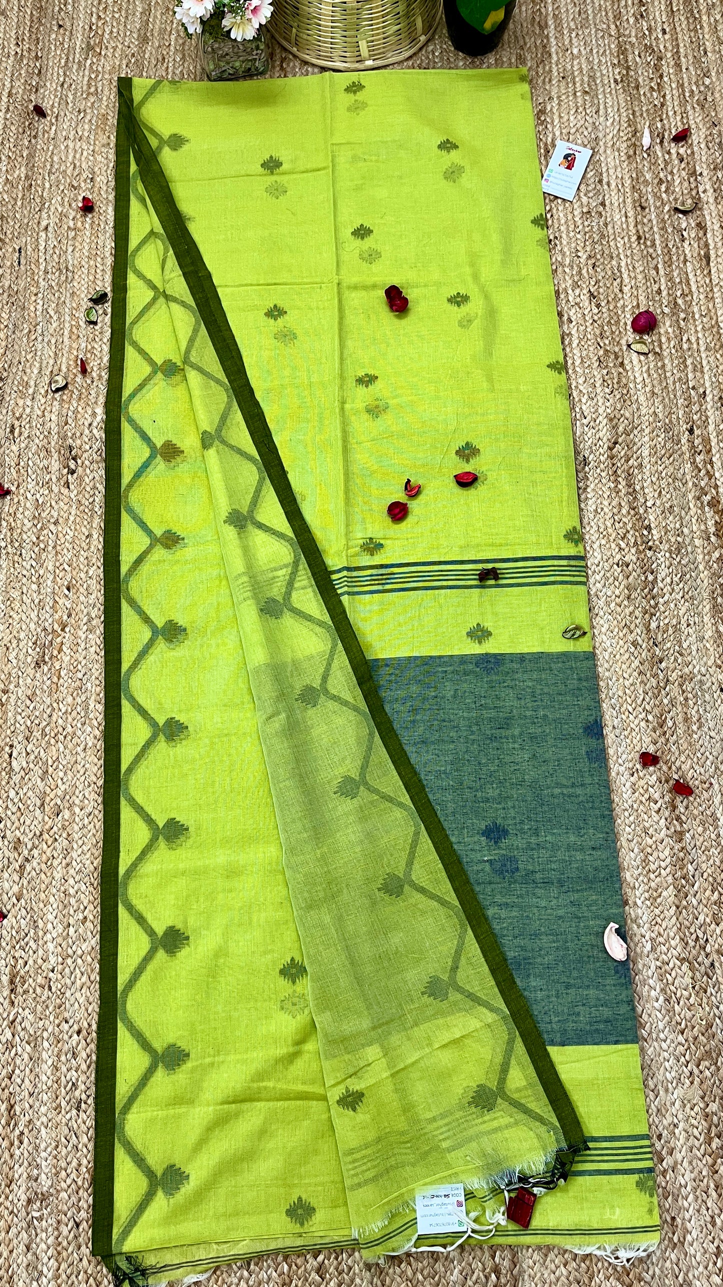 Butter Soft Pure Khadi Cotton - Light Green