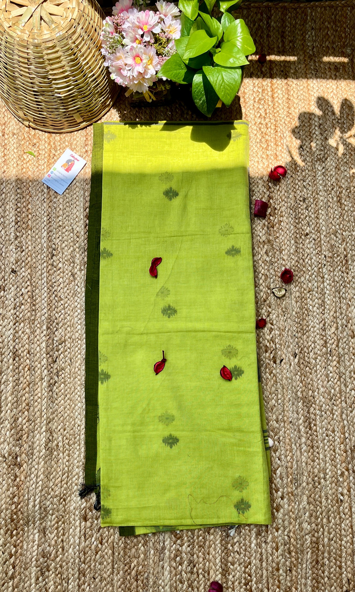 Butter Soft Pure Khadi Cotton - Light Green