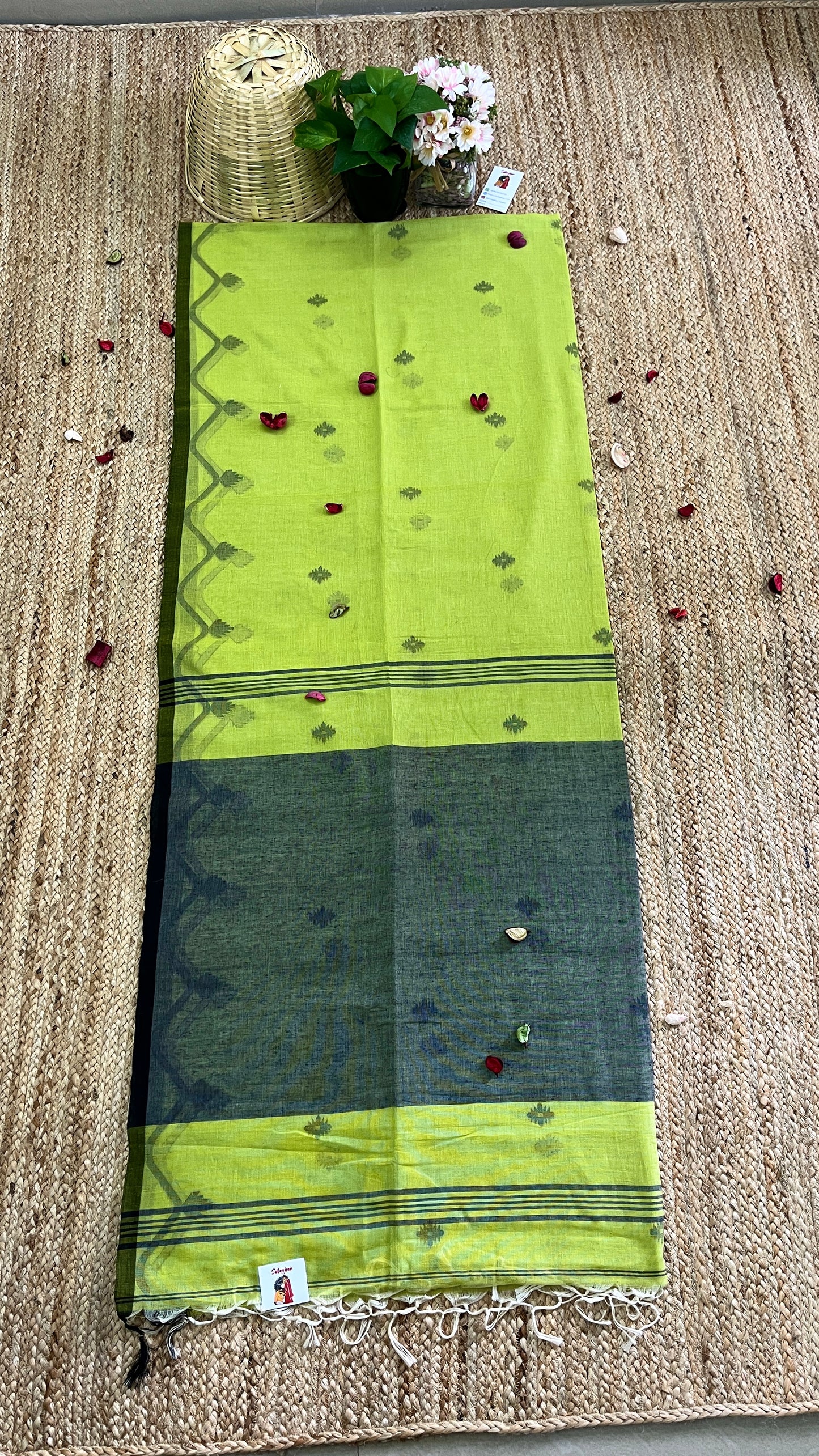 Butter Soft Pure Khadi Cotton - Light Green