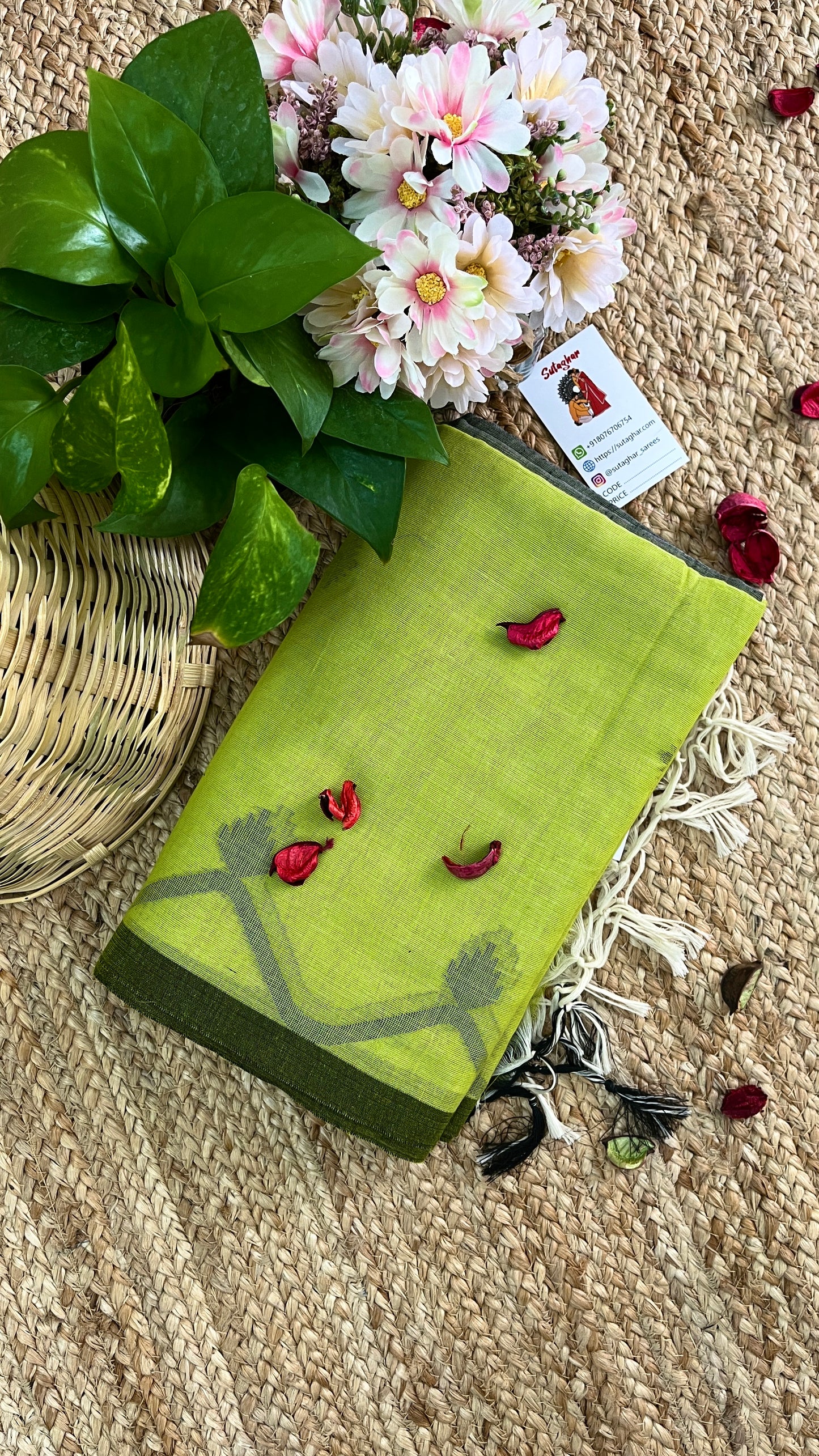 Butter Soft Pure Khadi Cotton - Light Green