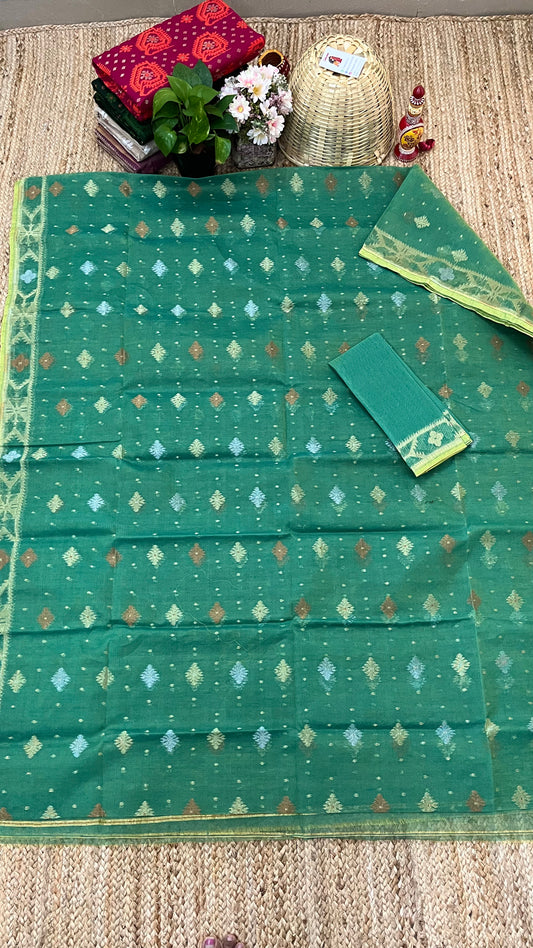 Bengal Handloom Jamdani - Sea Green