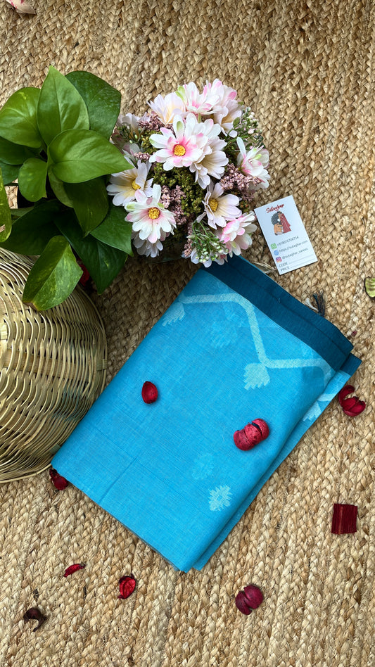 Butter Soft Pure Khadi Cotton - Light Blue
