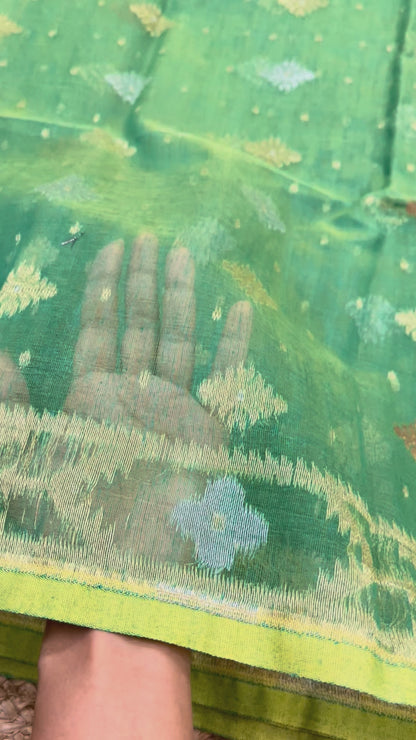 Bengal Handloom Jamdani - Sea Green