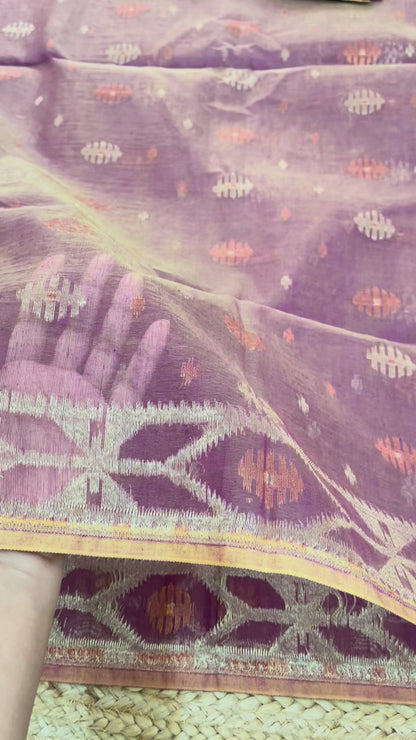 Bengal Handloom Jamdani - Dark Magenta