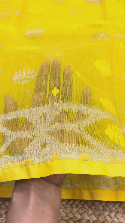 Bengal Handloom Jamdani - Yellow